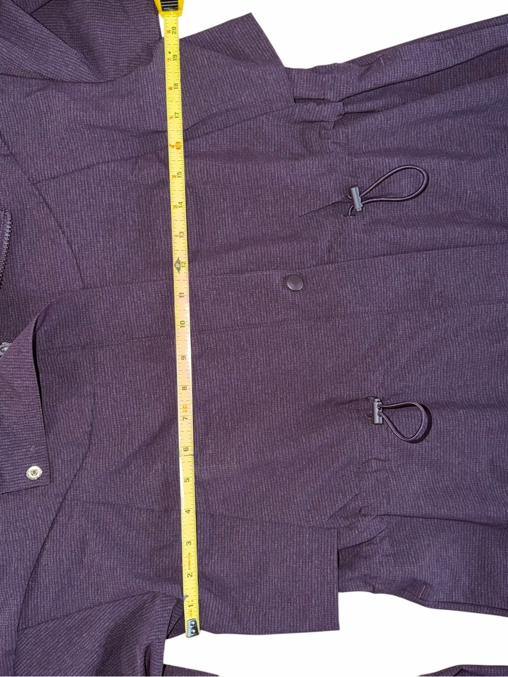 Zella Packable Hooded Rain Jacket Purple Utility Travel Coat Womens Small - Picture 4 of 10